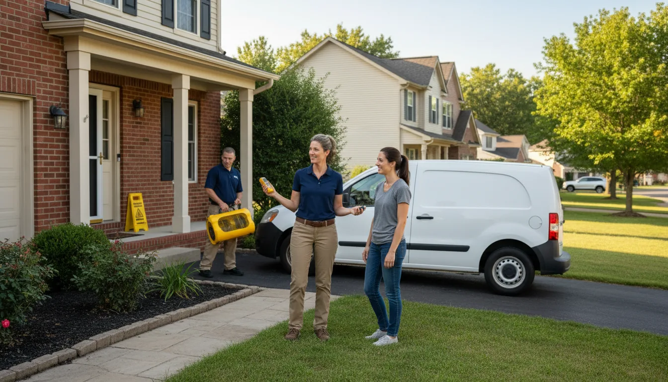 Residential water damage restoration in Elton, PA